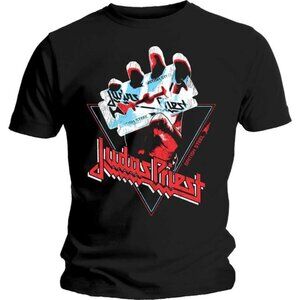 Judas Priest British Steel Hand Triangle Rock Band Graphic Metal Fan T-Shirt 05